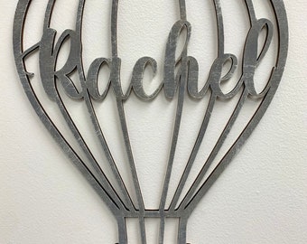 Wood Hot Air Balloon Wall Decor