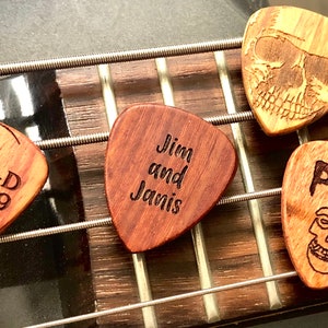 Engraved Wood Guitar Picks - Custom Guitar Picks
