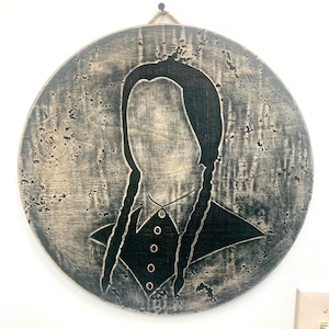 Wednesday Addams Sign - Halloween Door Hanger - Addams Family