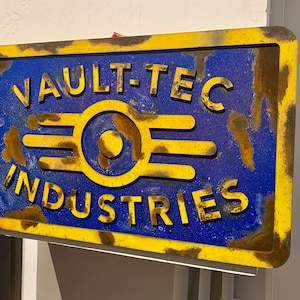 Vault-Tec Engraved Sign - Fallout Sign