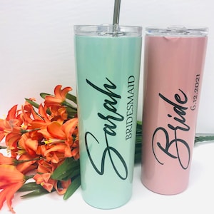 Bride & Bridesmaid Skinny Tumblers