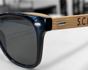 Personalized Sunglasses - Engraved Wood Sunglasses