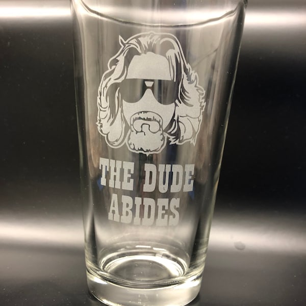 The Big Lebowski Engraved Pint Glasses