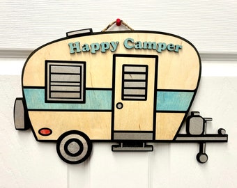 Happy Camper Wood Sign