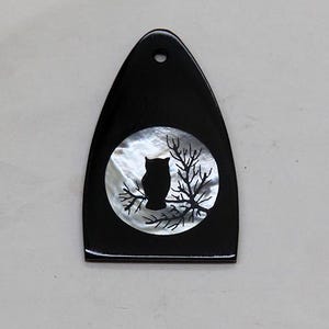 Truss Rod Cover with Owl Silhouette Inlay will fit PRS