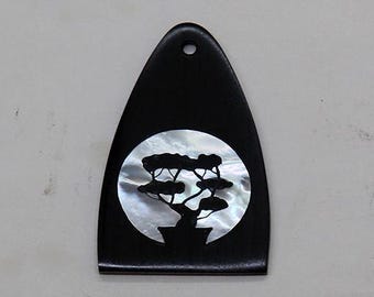 送料無料 ギター ローズウッド トラスロッドカバー、アバロンインレイ