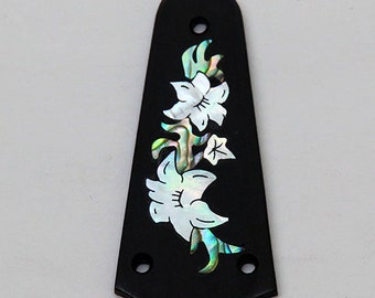 Truss Rod Cover with Flowers Inlay 02 will fit Taylor 3 Hole