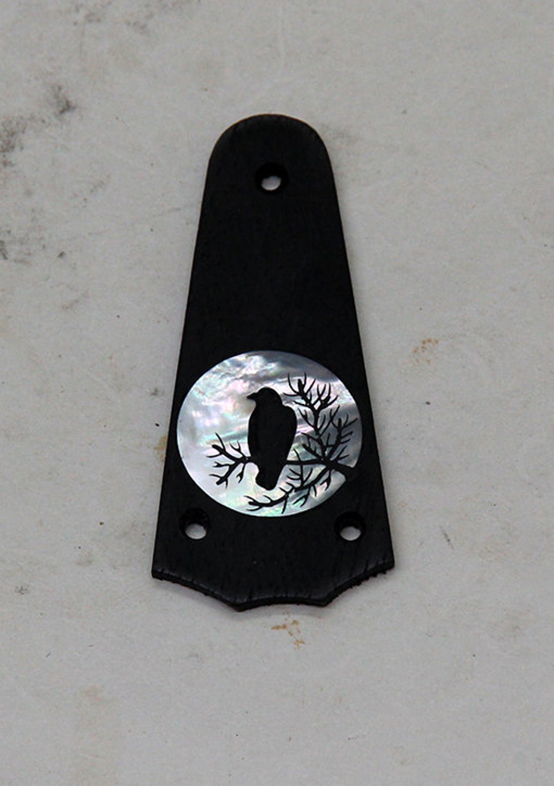 Truss Rod Cover With Raven Silhouette Inlay Will Fit Taylor 3 Hole - Etsy