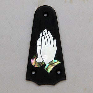 Truss Rod Cover with Praying Hands Inlay will fit Taylor 3 Hole