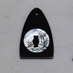Truss Rod Cover with Owl Silhouette Inlay will fit PRS