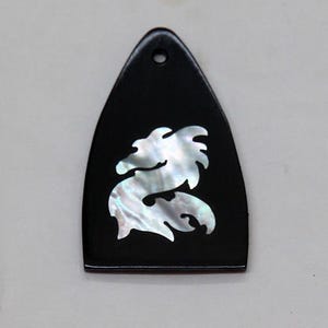 Truss Rod Cover with Dragon Silhouette Inlay 01 will fit PRS