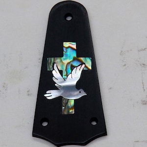 Truss Rod Cover with Dove & Cross Inlay 01 will fit Taylor 3 Hole