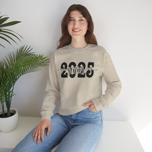 Senior Crewneck Sand Sweatshirt for Him Class of 2025 High School Sweater Graduation Gift For Her Student Sweat Shirt Senior Promotion image 7