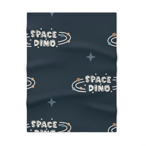 Space Dino Soft Fleece Baby Blanket