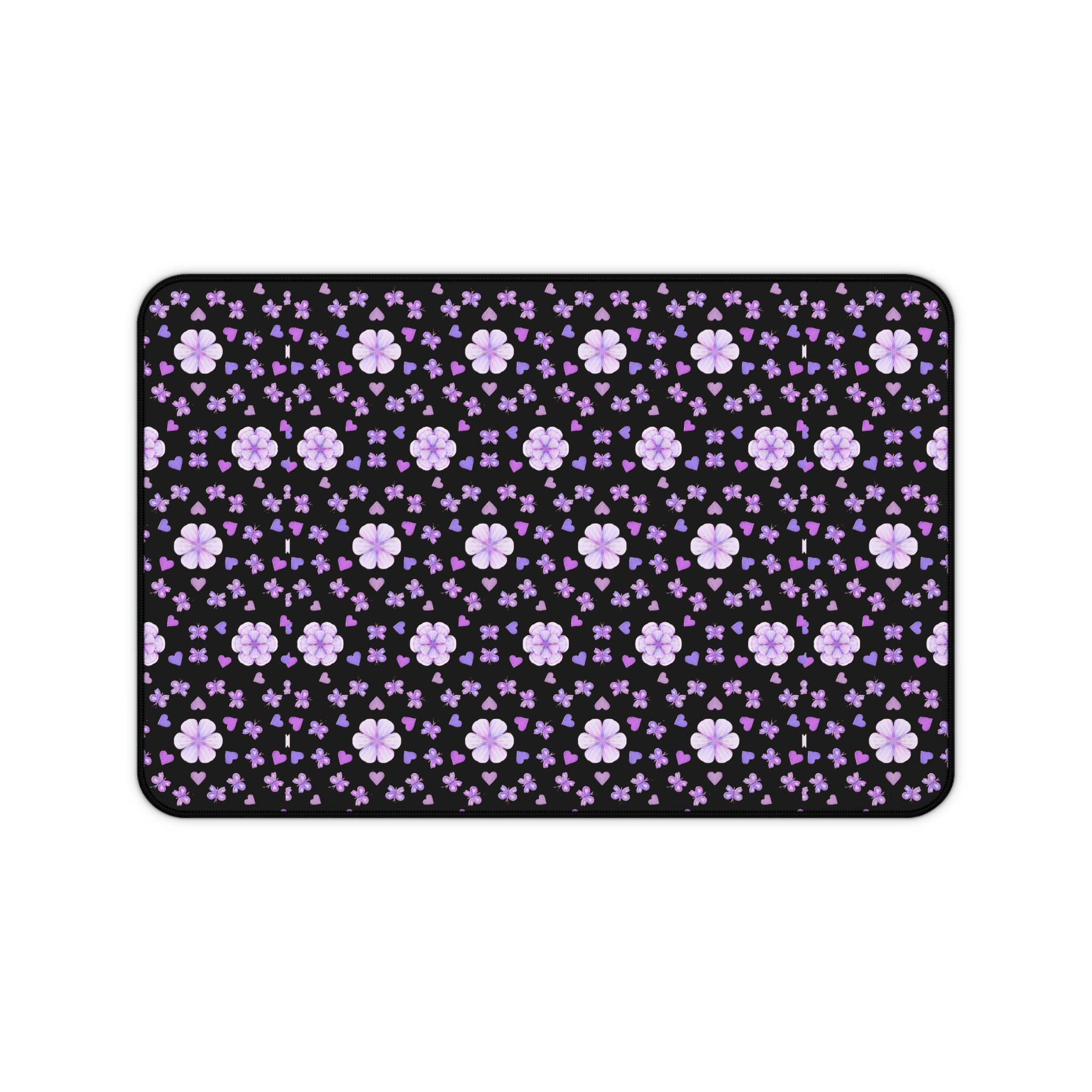Purple Gaming Mouse Pad Butterfly Desk Mat Flower Mother's Day Gift for ...