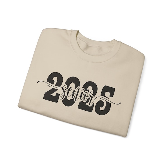 Senior Crewneck Sand Sweatshirt for Him Class of 2025 High School Sweater Graduation Gift For Her Student Sweat Shirt Senior Promotion