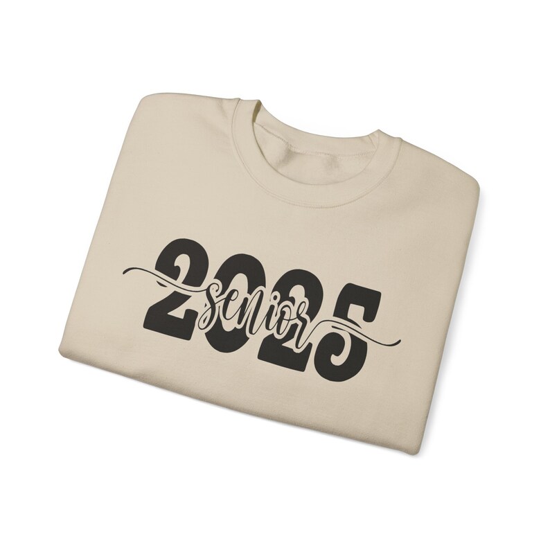 Senior Crewneck Sand Sweatshirt for Him Class of 2025 High School Sweater Graduation Gift For Her Student Sweat Shirt Senior Promotion image 1