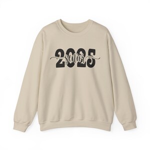 Senior Crewneck Sand Sweatshirt for Him Class of 2025 High School Sweater Graduation Gift For Her Student Sweat Shirt Senior Promotion image 3