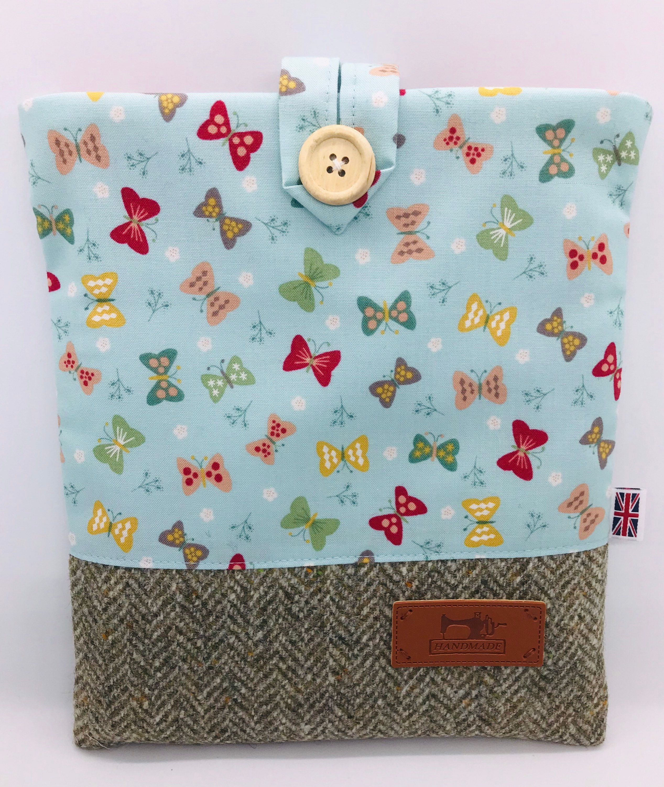 Book Cover British Handmade Cottons & Tweed Book Sleeve Etsy