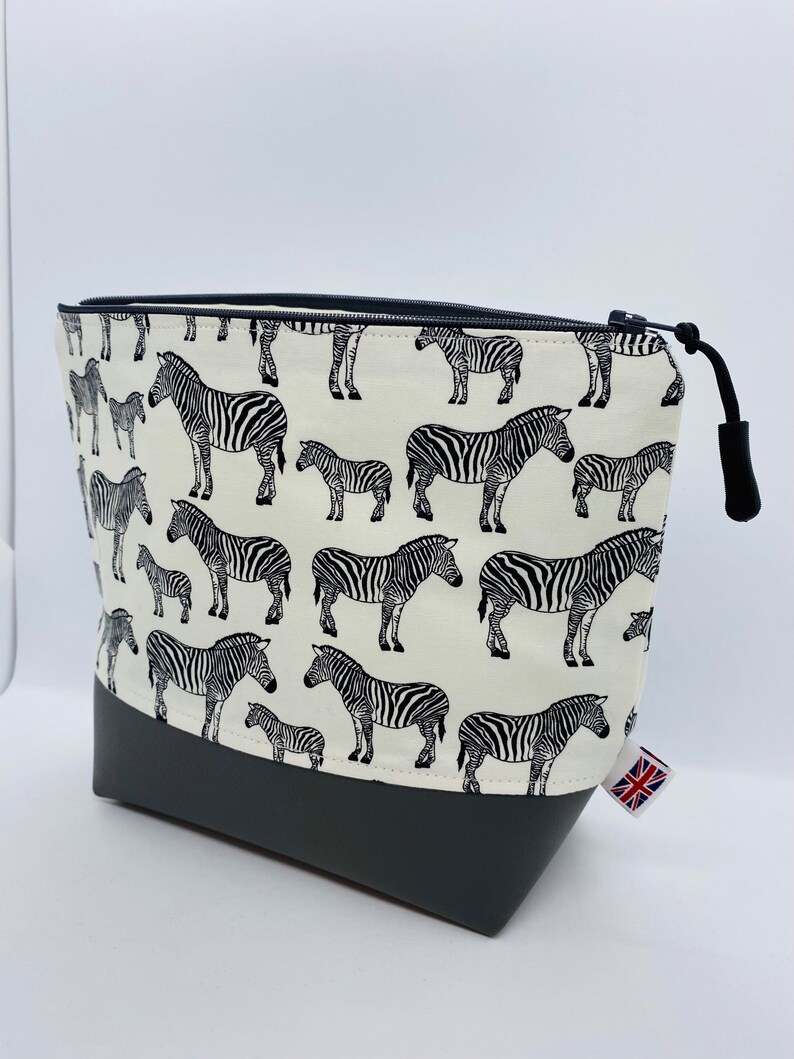 Zebra Makeup Bag Safari African Animal British Handmade Etsy