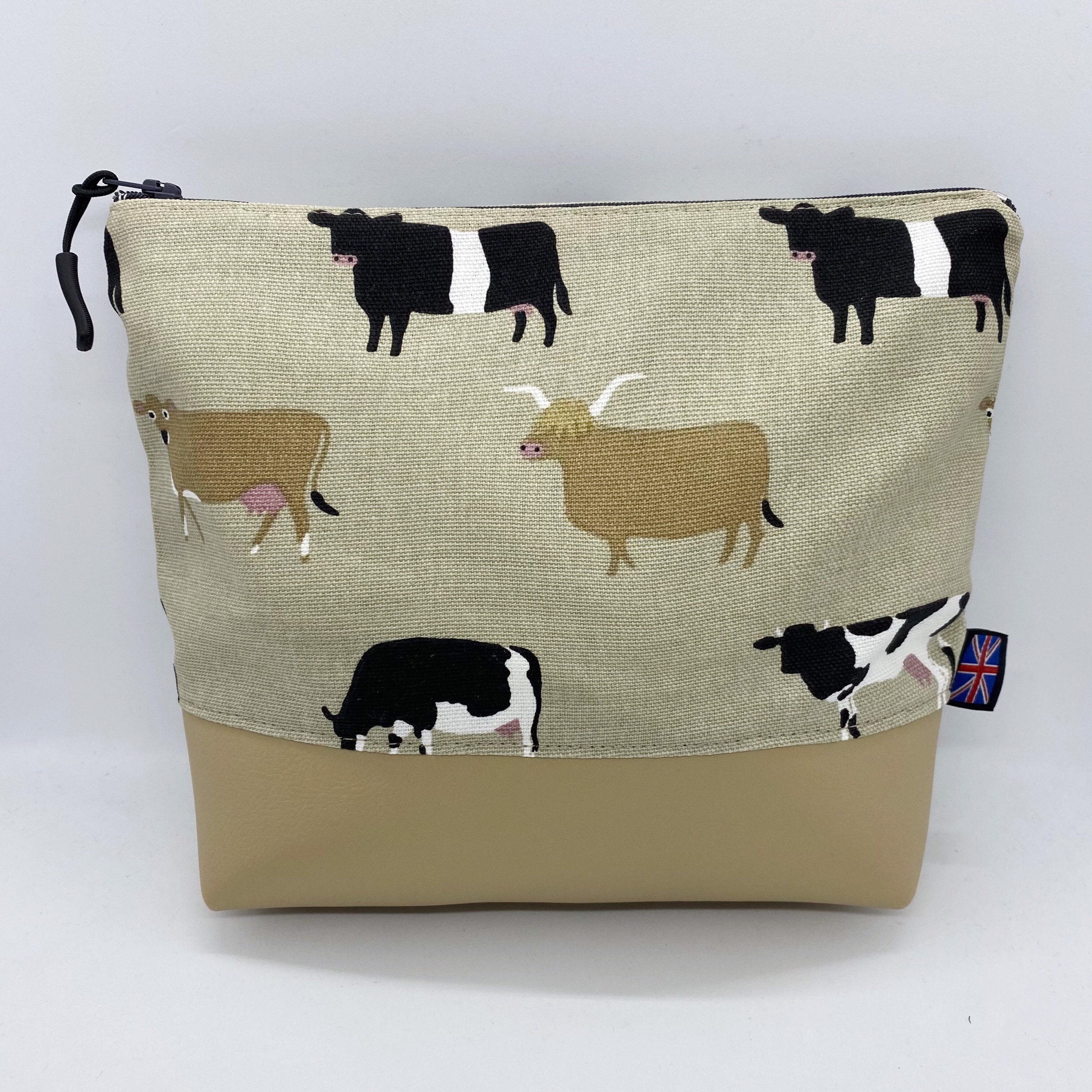 Country Cow Makeup Bag Belted Galloway Highland Cow | Etsy