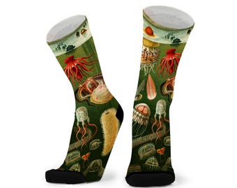 Tentacle Spectacle Bamboo Socks. Octopus Ocean Sea Life Socks. Novelty Fun Socks.