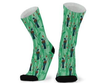 Tiutohi RedFoxSox Bamboo Socks. Fun Bird New Zealand Souvenir Gift Socks.