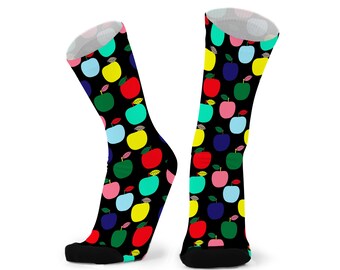 Juicy Toes Bamboo Socks. Colourful Fun Apple socks.