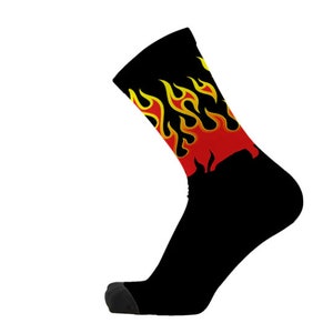 Flame Bamboo Socks. Fire Socks. Novelty Socks. Fun Socks.
