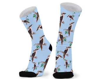 Australian animal Socks. Kookaburra socks. Australian souvenir sox