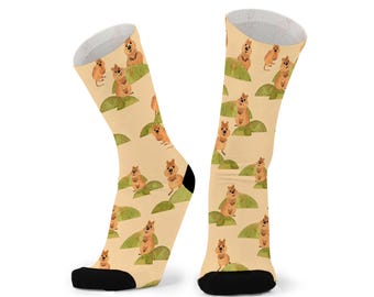 Quokka Socks, Organic Bamboo, Rottnest Island Design