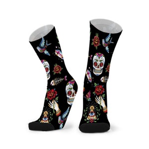 Tattooed Bamboo Socks. Tattoo Socks. Fun Socks. Novelty Socks.