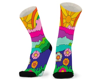 Wonderland socks. Colourful socks. Novelty socks. Bamboo socks. Red Fox Sox