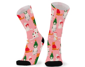 Christmas socks, Cat Christmas socks