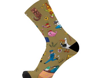 Kia Ora RedFoxSox Bamboo Socks. New Zealand Icon Novelty Souvenir Socks.