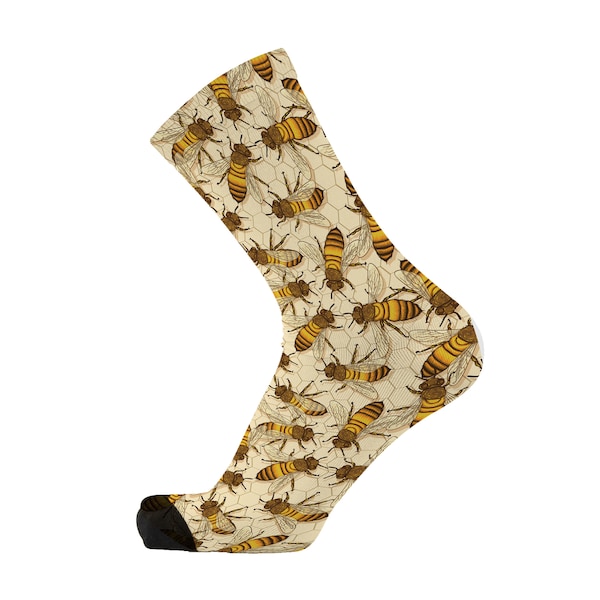 Bee Hive Bamboo Socks. Bee socks. Bamboo fibre. Print socks. Bees. Bamboo clothing. Fun socks. Novelty socks. Odd socks. Animal socks.