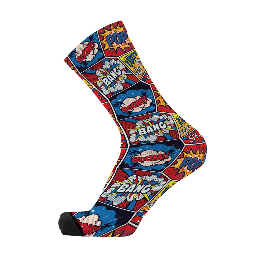 Comic Life Bamboo Socks. Comic Book. Superhero Socks. Bamboo. Etsy