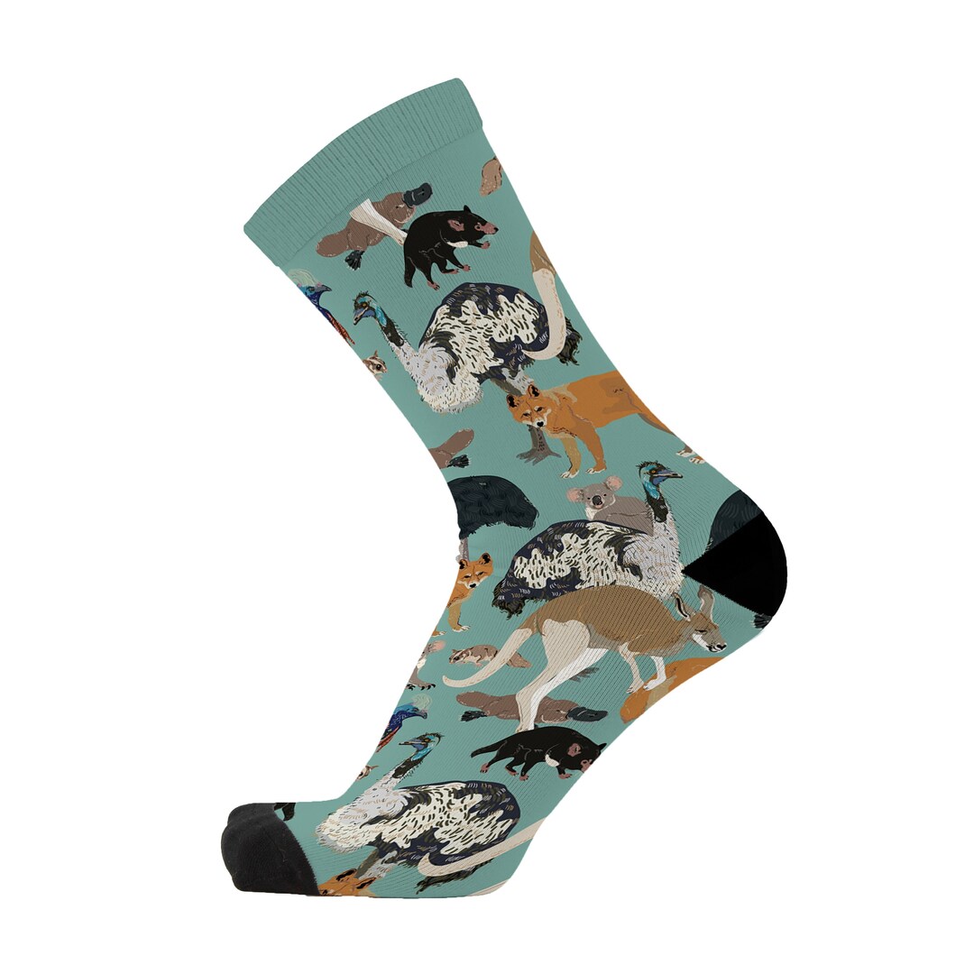 Aussie Animal Socks.koala Sock. Kangaroo Socks.emu Socks.dingo Socks
