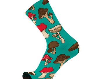 Bamboo fibre mushroom socks.Magic mushroom socks.vegan socks.vegetable socks.veggie socks.