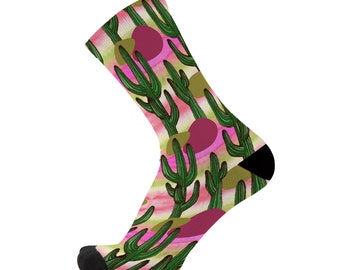 Bamboo fibre cactus Socks. Desert tree socks.Wedding socks.Novelty work socks.Groomsmen socks.Perth sock shop