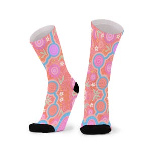 When in Broome Australian Indigenous Artwork Bamboo Socks. Aboriginal Art Socks. Fun Socks. Novelty Socks. Souvenir.