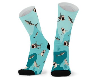 Bite Me Bamboo Socks. Ocean Animal Socks. Shark Socks. Sharks. Australian bamboo socks by Red Fox Sox