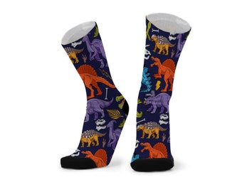 Red Fox Bamboo Sox. dinosaur socks. Jurassic socks.Cute socks.oldage socks.