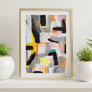 Pintura acrílica original sobre papel, arte acrílico, pequeña obra de arte original, pintura abstracta, arte, pintura original