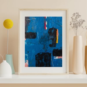 Pintura original pintura acrílica original sobre papel arte acrílico pequeña obra de arte original pintura abstracta arte