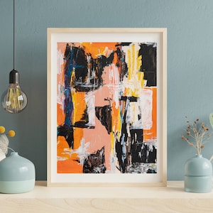 Pintura original pintura acrílica original sobre papel arte acrílico pequeña obra de arte original pintura abstracta arte