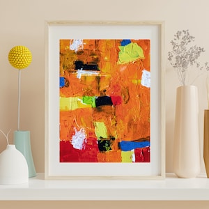 Pintura original pintura acrílica original sobre papel arte acrílico pequeña obra de arte original pintura abstracta arte