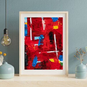 Pintura original pintura acrílica original sobre papel arte acrílico pequeña obra de arte original pintura abstracta arte