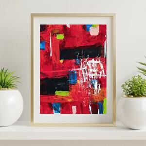 Pintura original pintura acrílica original sobre papel arte acrílico pequeña obra de arte original pintura abstracta arte