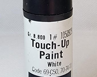 Vintage GM White Touch-Up Paint Bottle – 1970s Automotive Collector Item